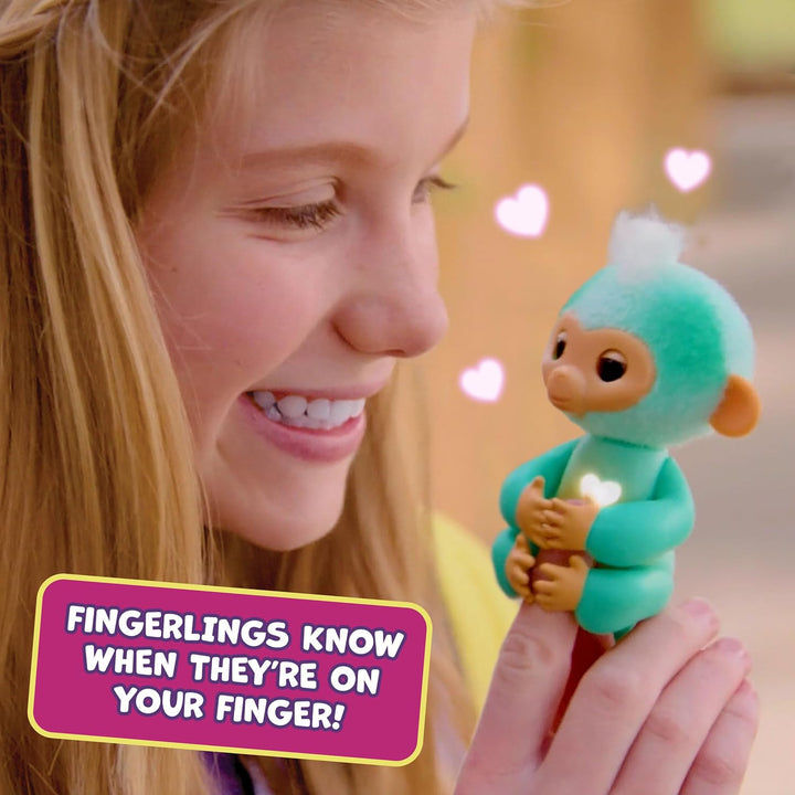Fingerlings 3116 Interaktives Affenbaby Ava, über 70 Geräusche und Reaktionen, Herzlicht