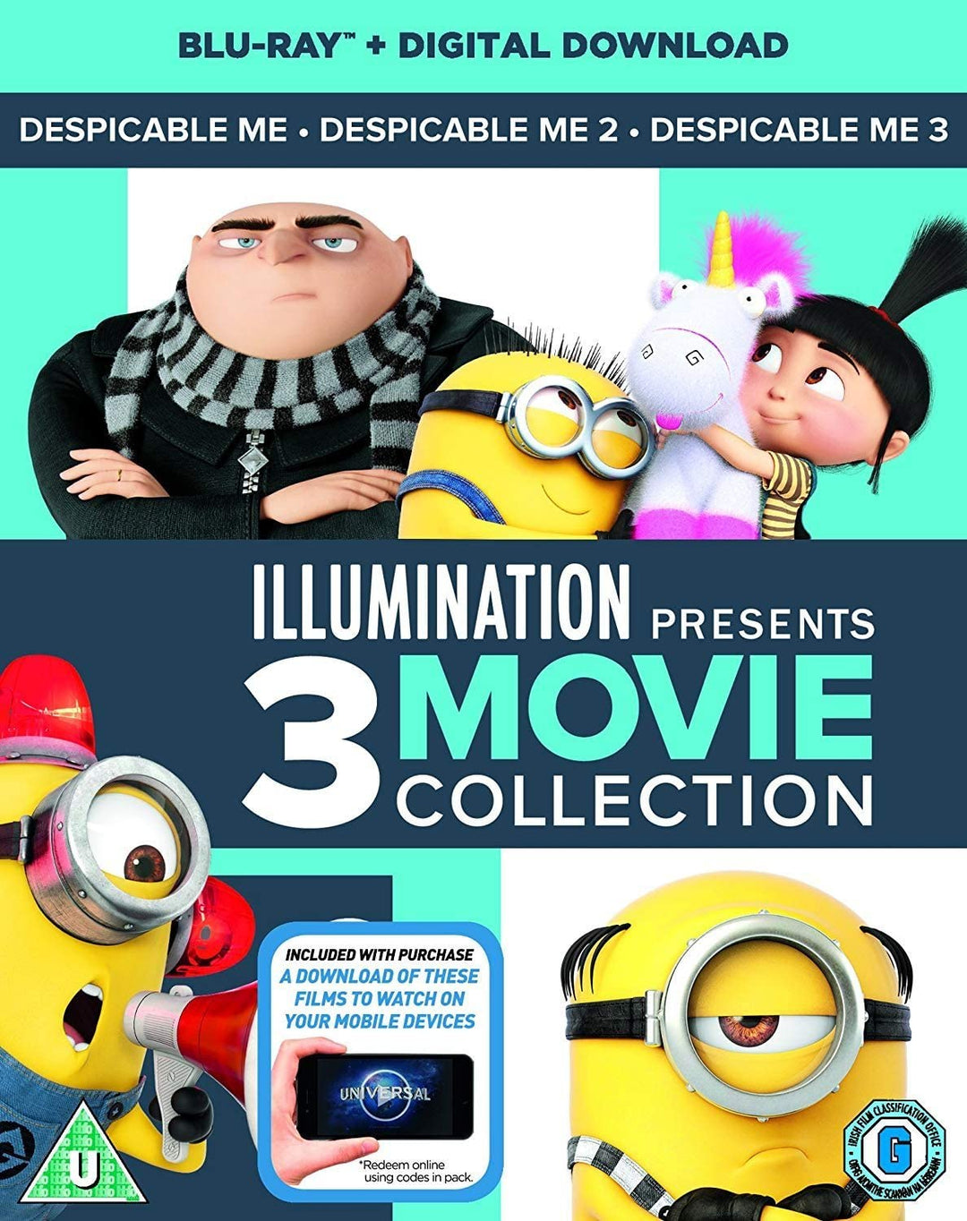 Ich – Einfach unverbesserlich 1-3 Boxset – Familie/Komödie [Blu-Ray]