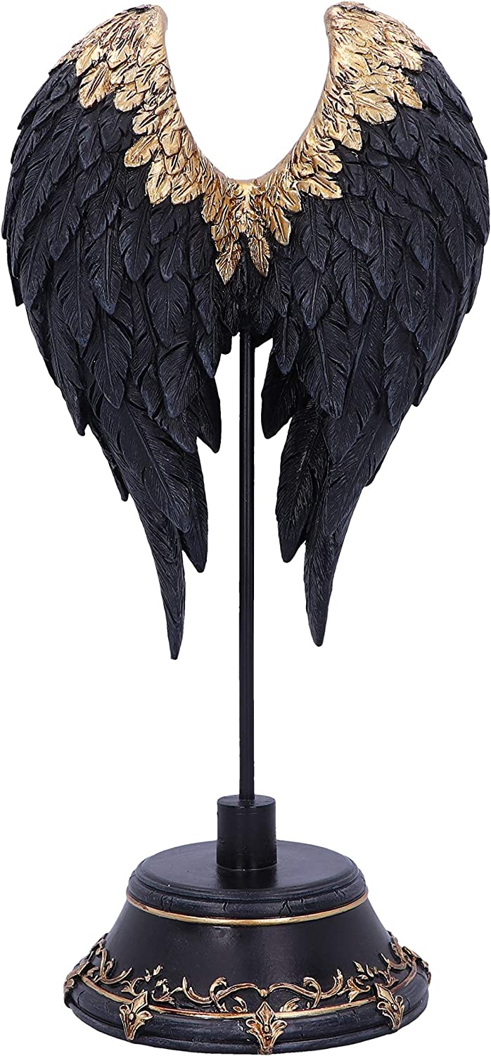 Nemesis Now Dark Angel Gothic Fallen Fae Wing Figur, Schwarz, 26 cm