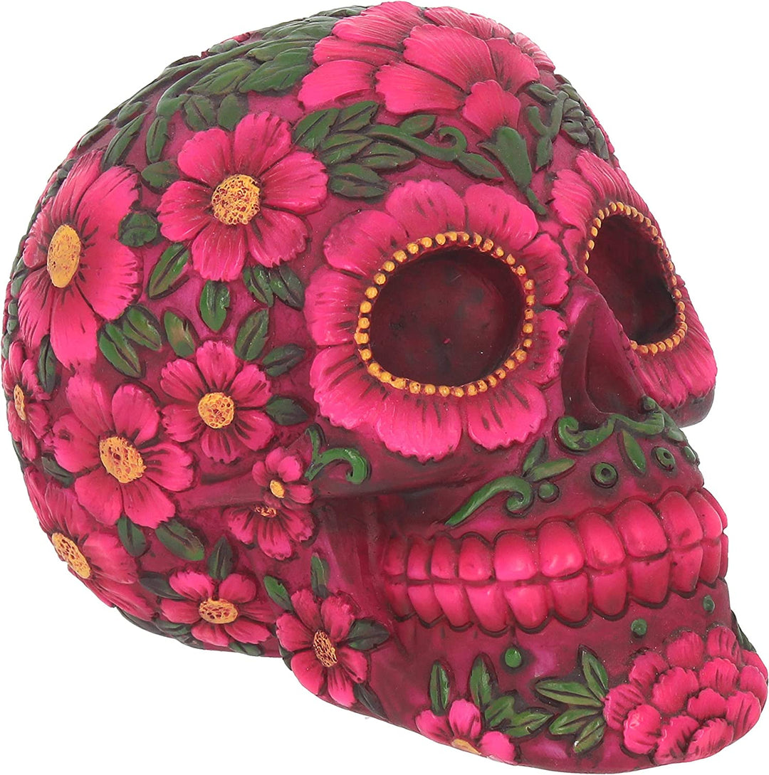 Nemesis Now Zuckerblütenschädel 14,5 cm, Fuchsia