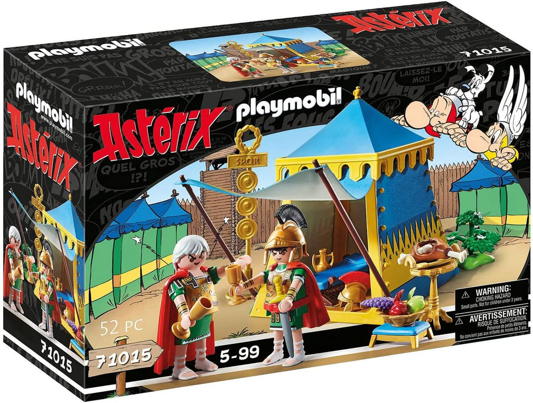 PLAYMOBIL Asterix 71015 Anführerzelt mit Generälen, Spielzeug für Kinder ab 5 Jahren