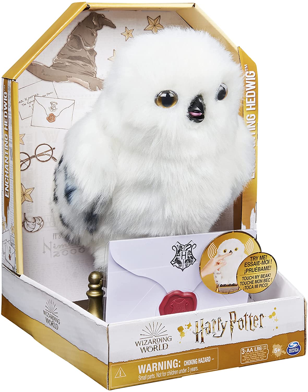 Enchanting Hedwig Interactive Harry Potter Owl - 9-inch Plush with Sounds & Movements