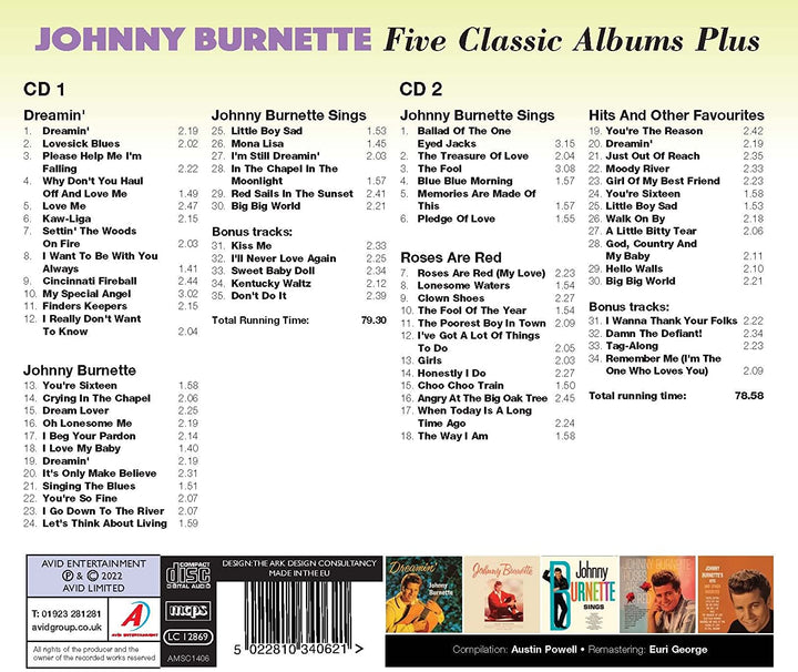 Johnny Burnette – Fünf klassische Alben plus [Audio-CD]
