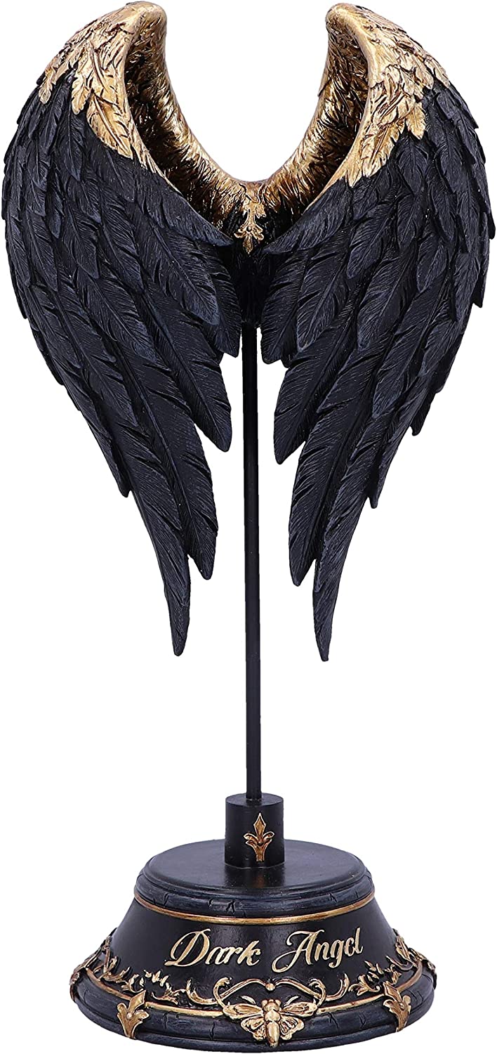 Nemesis Now Dark Angel Gothic Fallen Fae Wing Figur, Schwarz, 26 cm