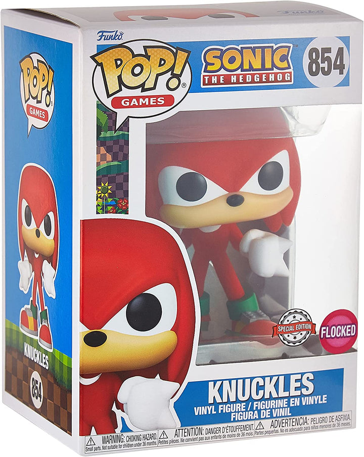Sonic The Hedgehog Knuckles Flocked Exklusiver Funko Pop! 61034 Vinyl Nr. 854