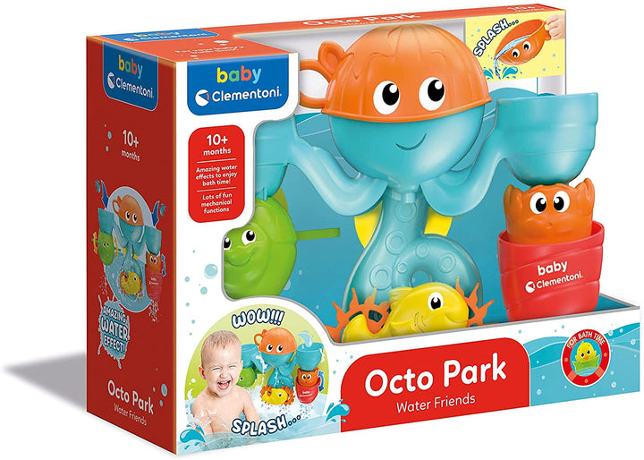 Clementoni 17458 Animales Octo Park-Water Friends, Spiel, Dusche, Tierbaby, Neu