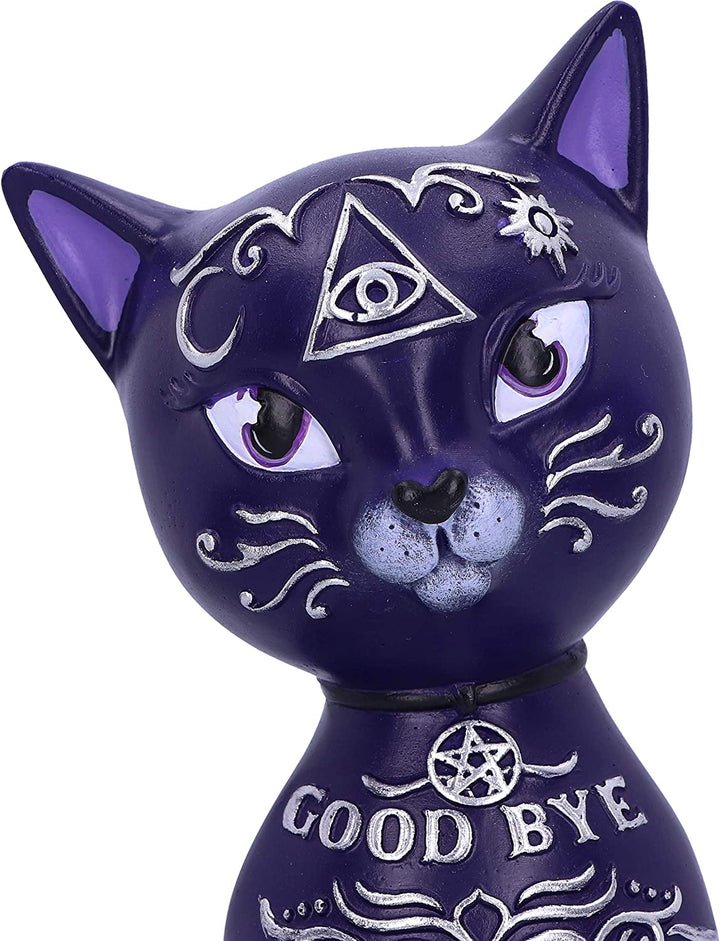 Lila Mystic Kitty 26 cm große Ouija-Katzenfigur