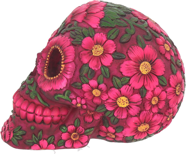 Nemesis Now Zuckerblütenschädel 14,5 cm, Fuchsia