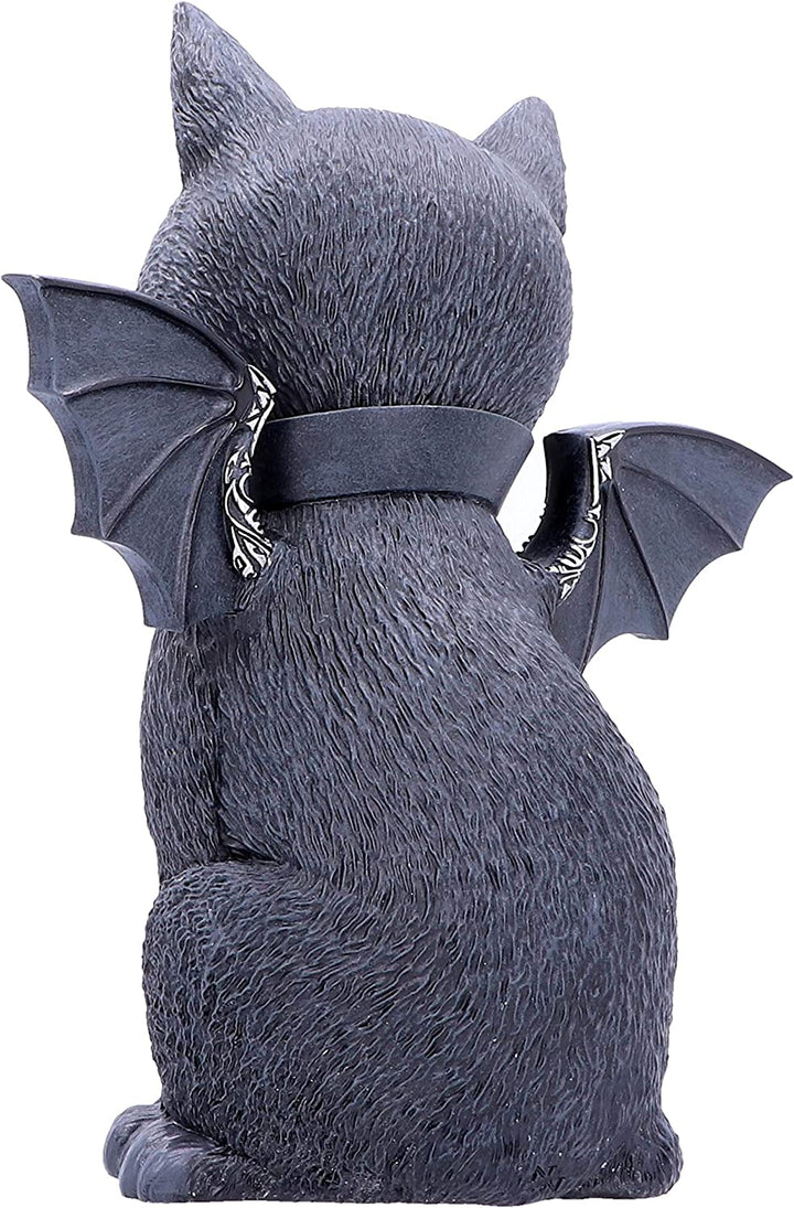 Nemesis Now Große geflügelte okkulte Malpuss-Katzenfigur, schwarz, 24 cm