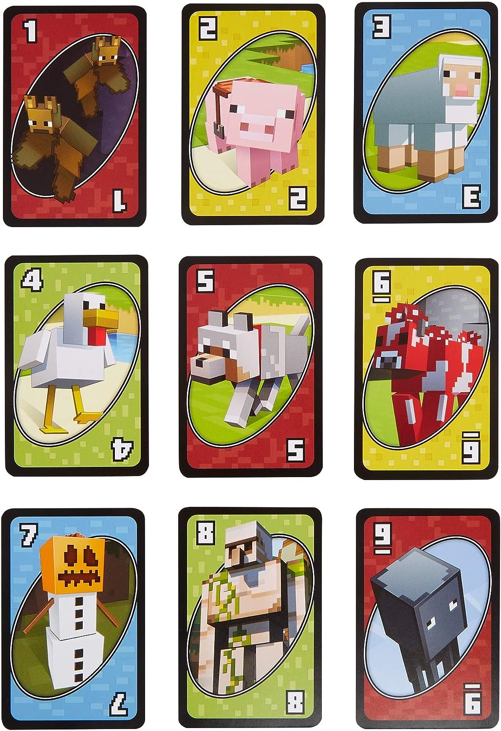 Mattel FPD61 Uno Minecraft-Kartenspiel, mehrfarbig