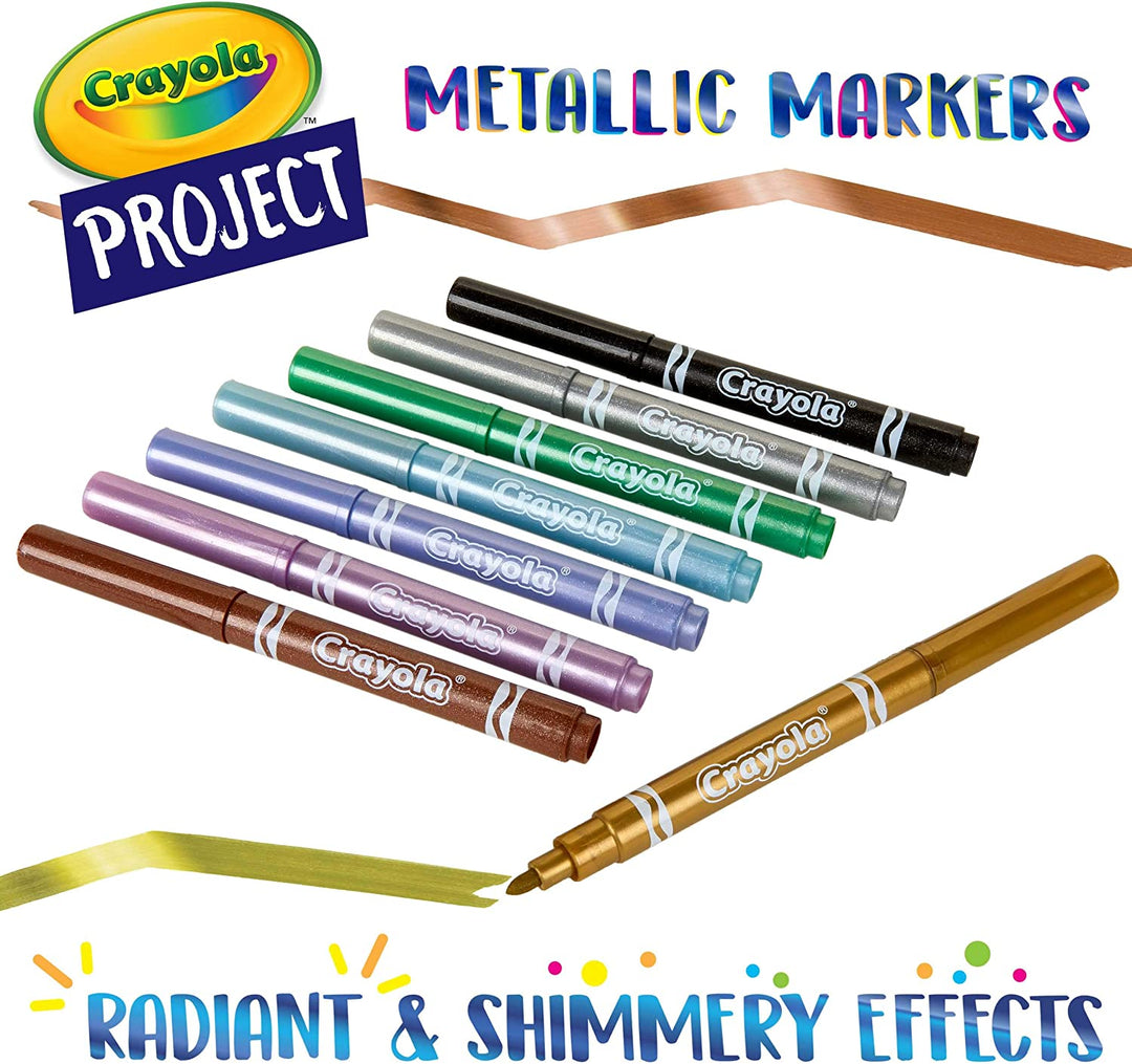 CRAYOLA 918642.012 6CT Metallic Markers, 6 Count (Pack of 1)