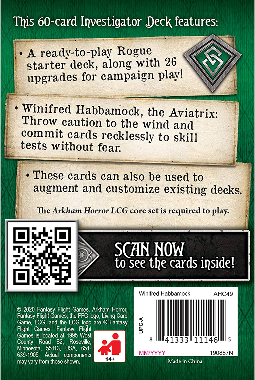 Arkham Horror: Das Kartenspiel – Winifred Habbamock Investigator Starter Pack