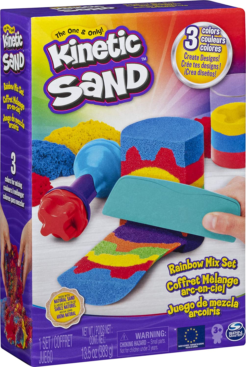 Kinetic Sand Rainbow Mix Set mit 3 Farben Kinetic Sand (382g)