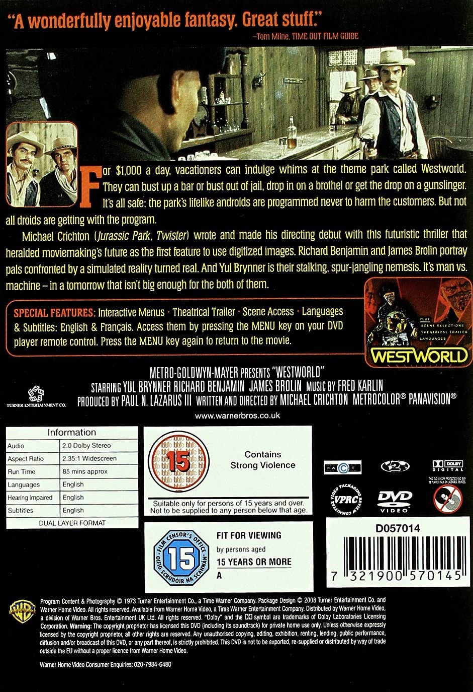 Westworld (1973) - Sci-Fi Action [DVD]