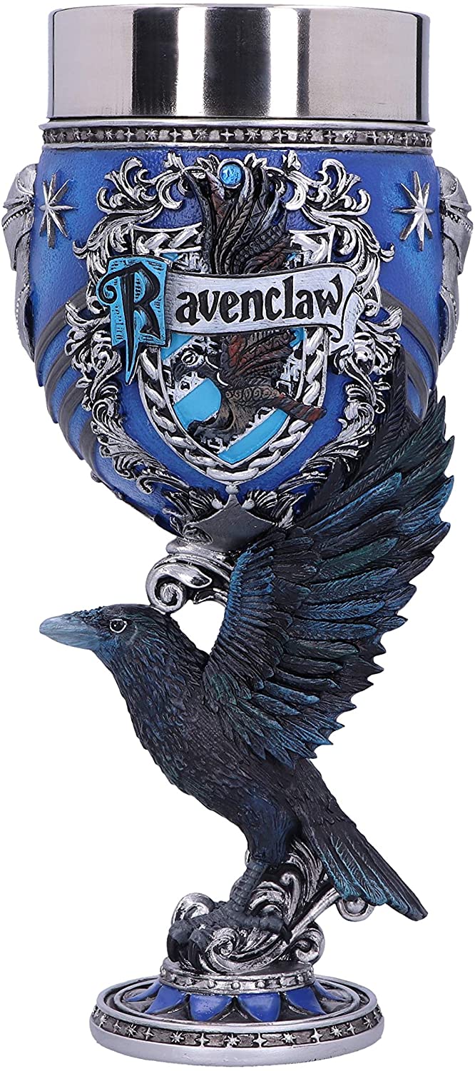 Nemesis Now Harry Potter Ravenclaw Hogwarts House Collectible Goblet, Blue Silver, 19.5cm