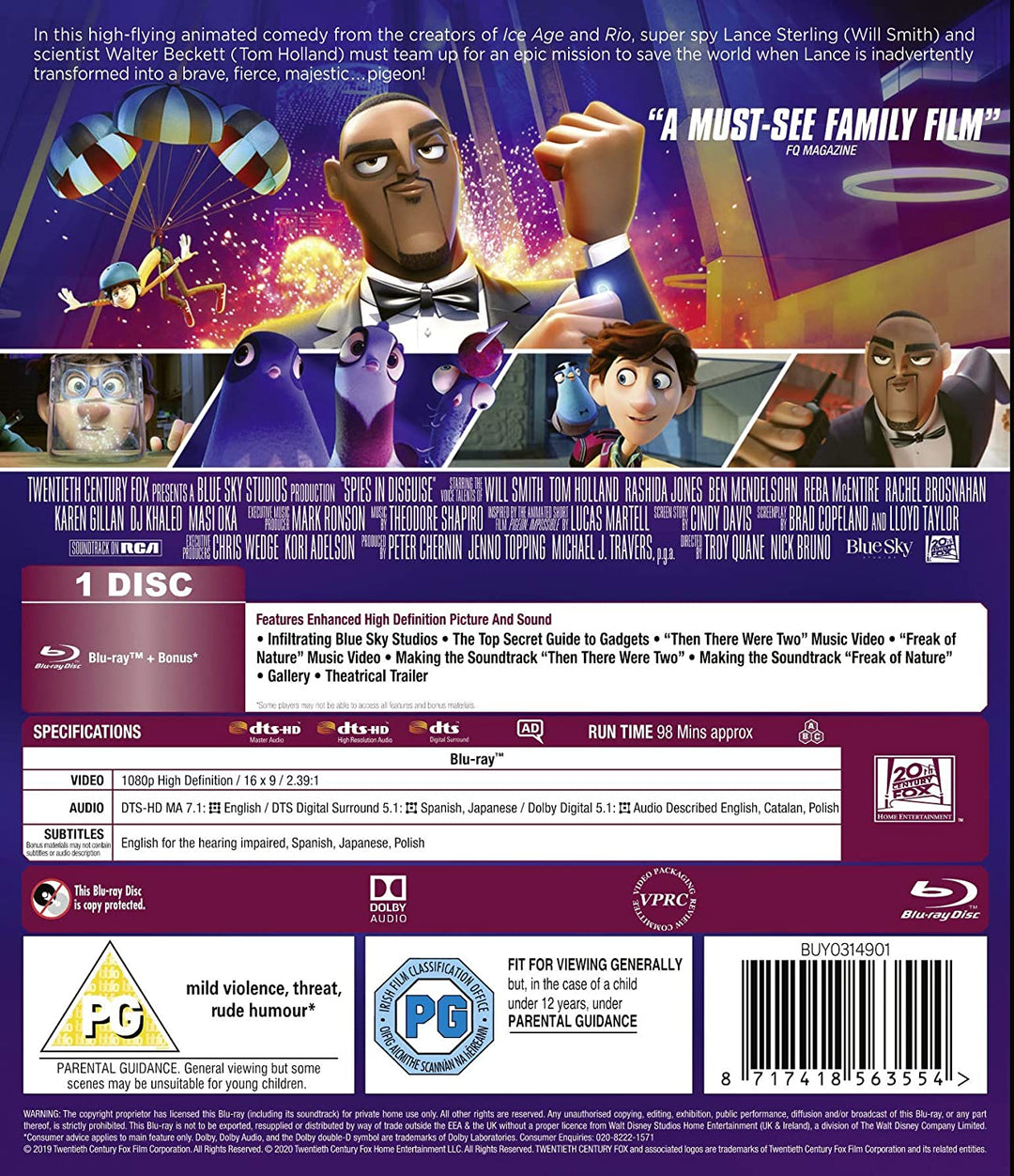 Spies in Disguise – Familie/Komödie [Blu-ray]