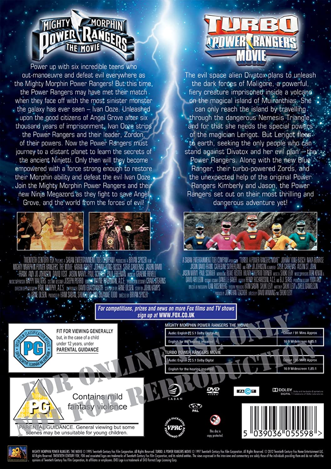 Mighty Morphin Power Rangers: Der Film / Turbo: Ein Power Rangers-Film-Doppelpack [DVD] [1995]