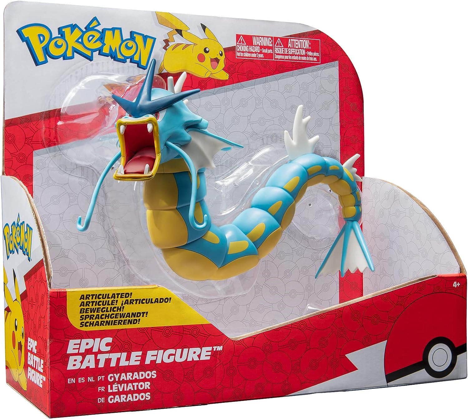 Pokémon Gyarados Epic Battle Figure - 12-Inch Articulated Action Figure with Display Stand