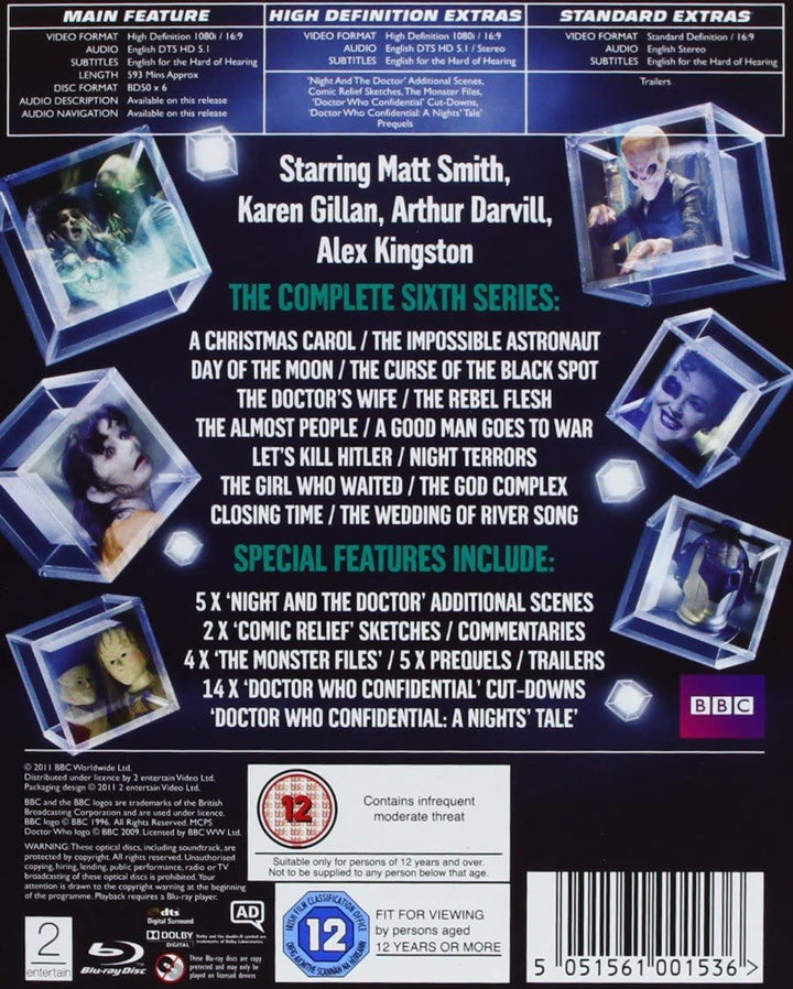 Doctor Who – Die komplette Serie 6 [Region Free] – Science-Fiction [Blu-Ray]