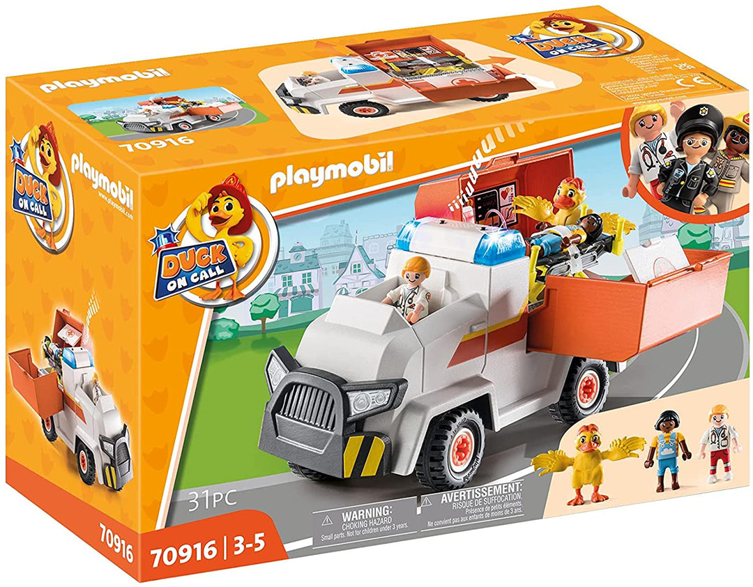 Playmobil DUCK ON CALL 70916 Rettungswagen, mit Licht und Sound,