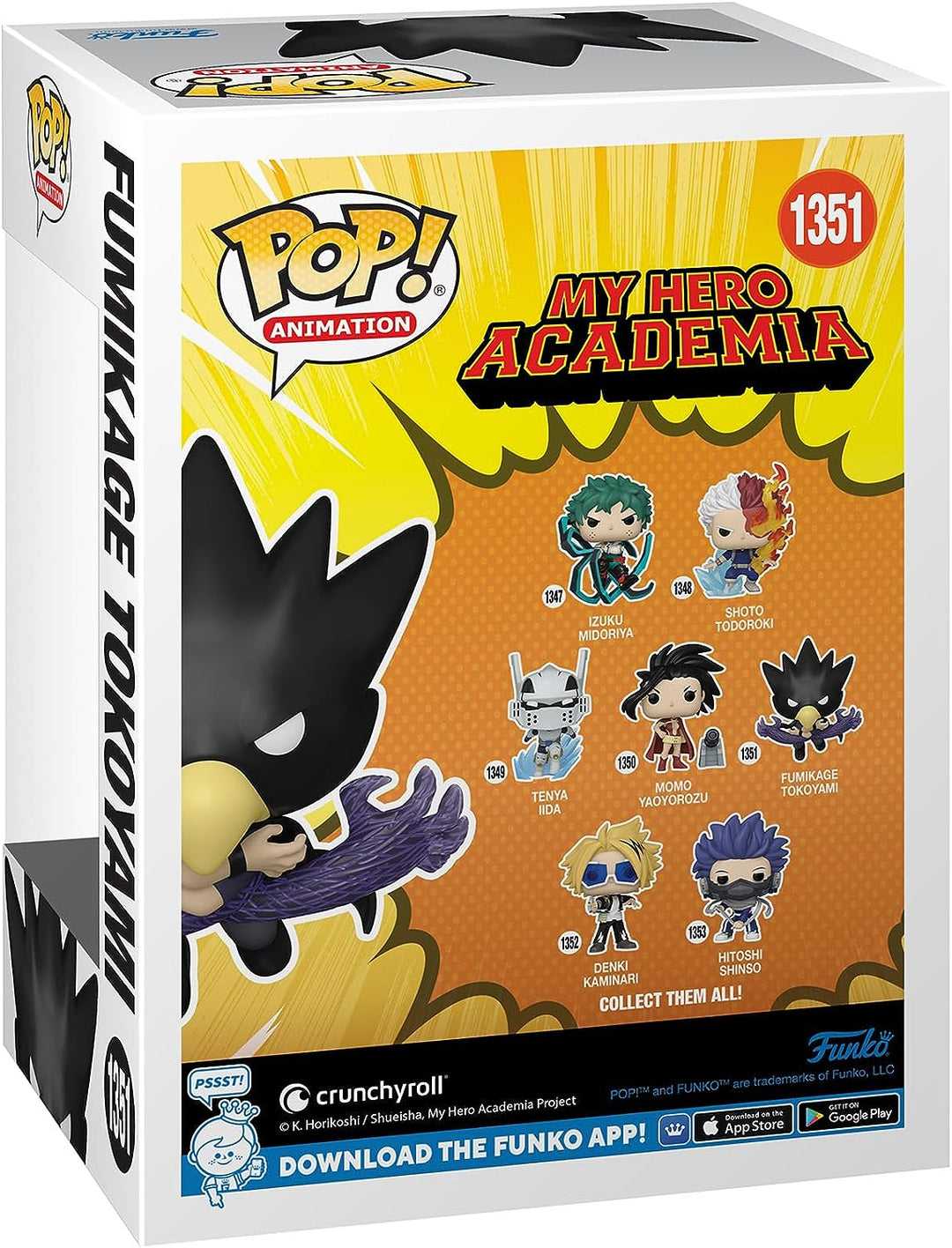 Animation: MHA – My Hero Academia – Fumikage Tokoyami und Dark Shadow – (Fallen Angel) Funko 67332 Pop! Vinyl Nr. 1351