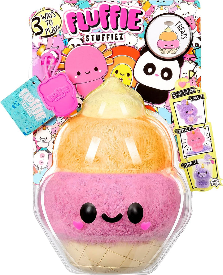 Fluffie Stuffiez Kleines Sammelplüschtier – ICE CREAM – Überraschungsenthüllung beim Auspacken mit