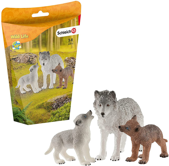 Schleich 42472 Wild Life Wolfsmutter mit Welpen