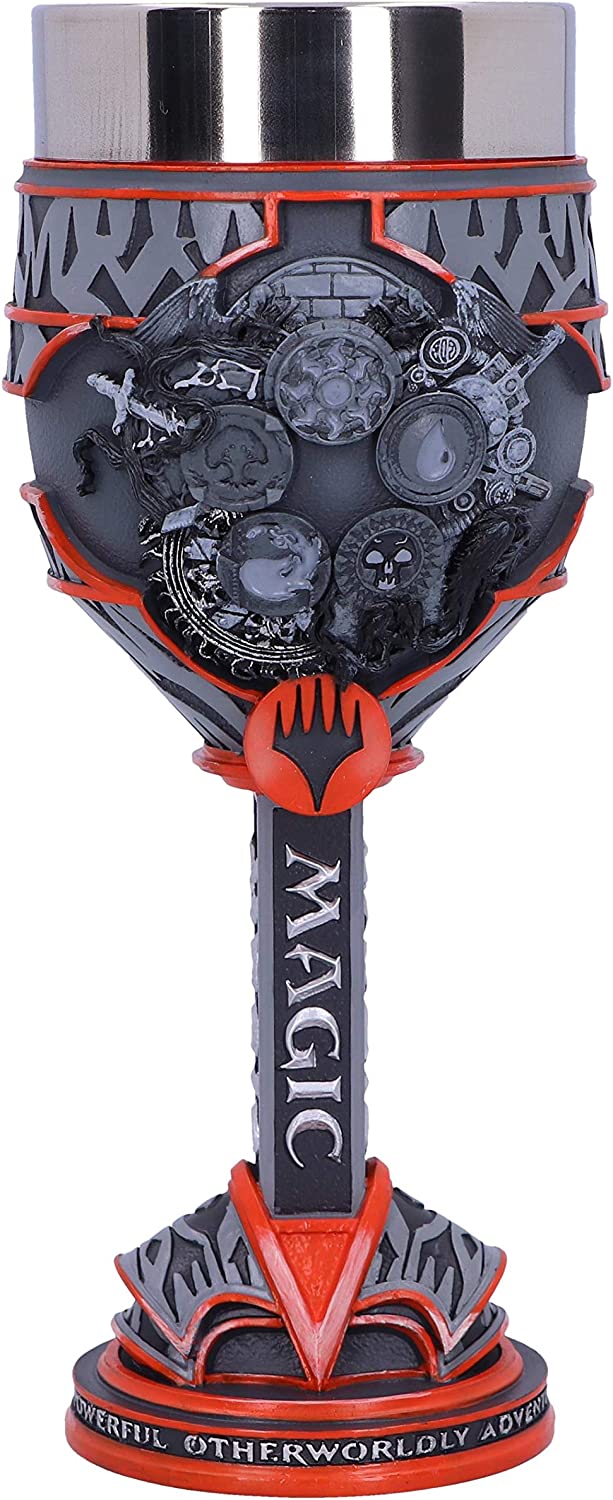 Nemesis Now Magic The Gathering Five Color Wheel Kelch, Edelstahl, Grau, 19,5 cm
