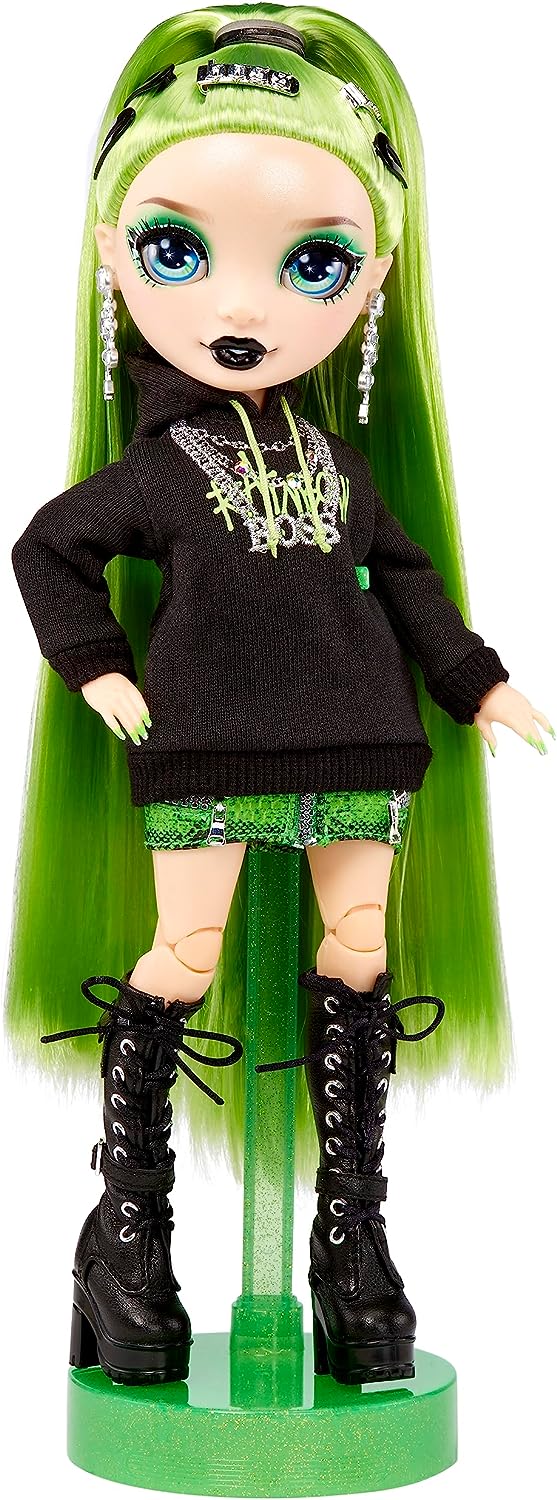 Fantastische Modepuppe von Rainbow High – JADE HUNTER – Grüne 11-Zoll-Modepuppe und P
