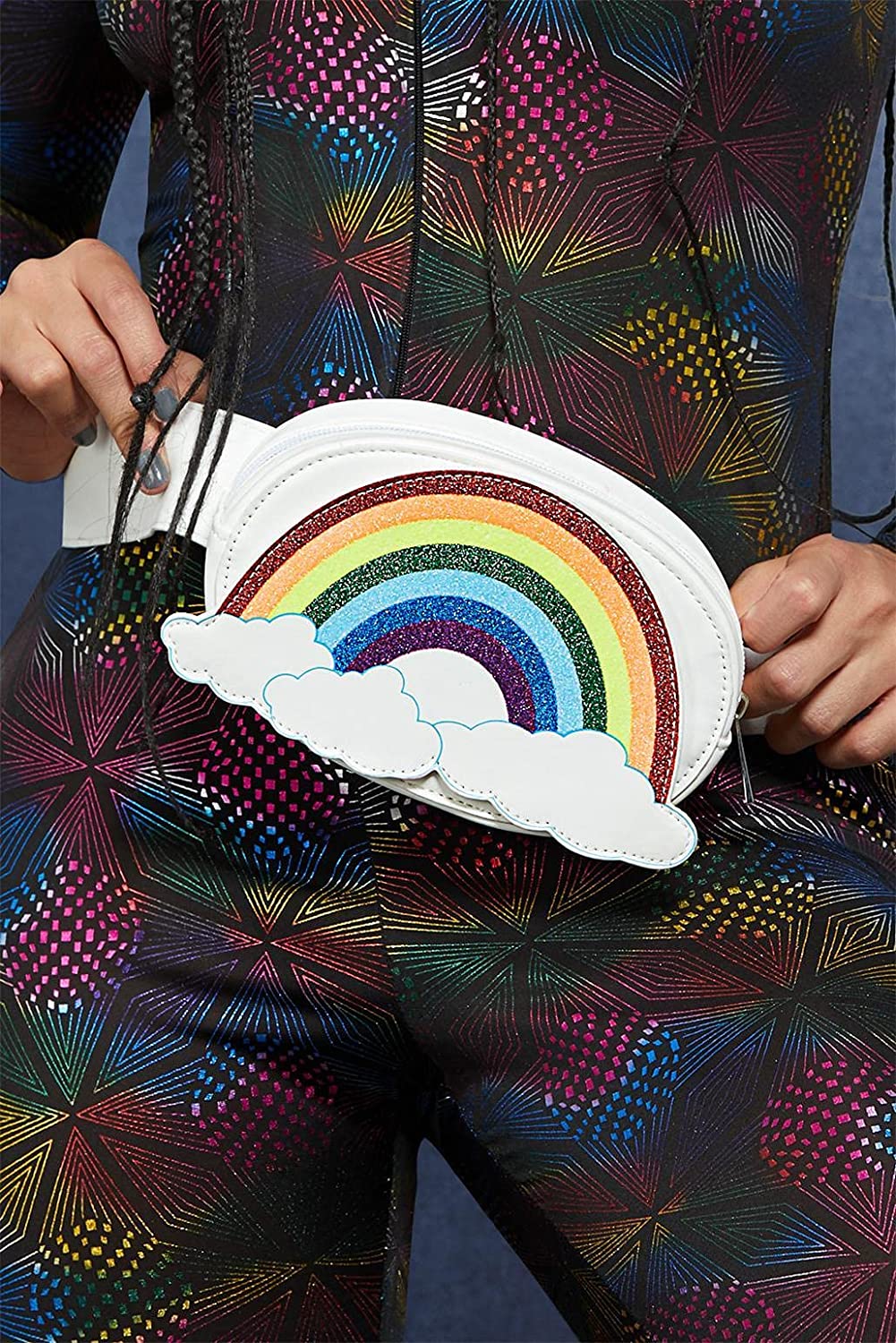 Smiffys Fever Regenbogen-Gürteltasche