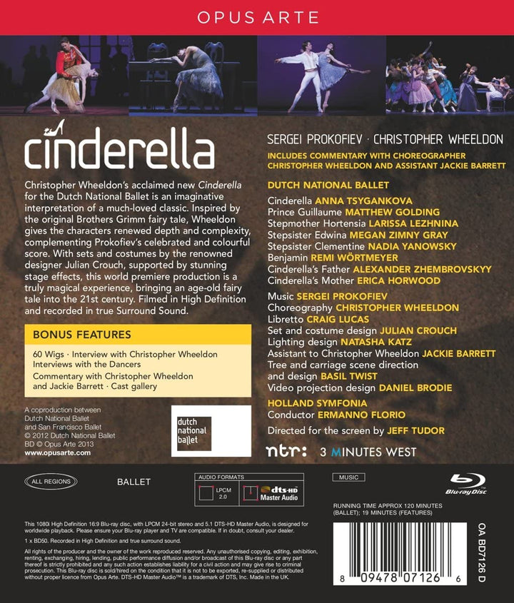 Prokofjew: Cinderella [Anna Tsygankova, Matthew Golding, Larissa Lezhnina] [Opus Arte: OABD7126D] [2013] [2017] [Blu-ray]