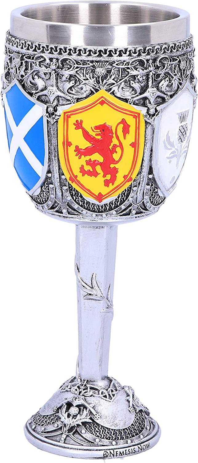 Nemesis Now Goblet of The Brave Scottish Shield Chalice - Resin with Stainless Steel Insert 4