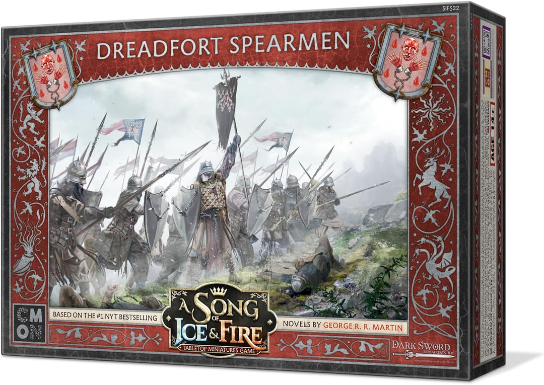 CMON A Song of Ice and Fire Tabletop Miniatures Game Dreadfort Spearmen Unit Box - 2+ Player Strategy Miniatures Game (CMNSIF522)