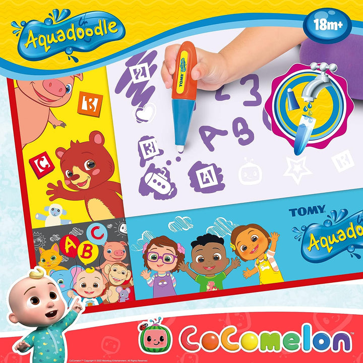 Aquadoodle Cocomelon Doodle Mat, offizielles TOMY No Mess Mal- und Zeichenspiel,
