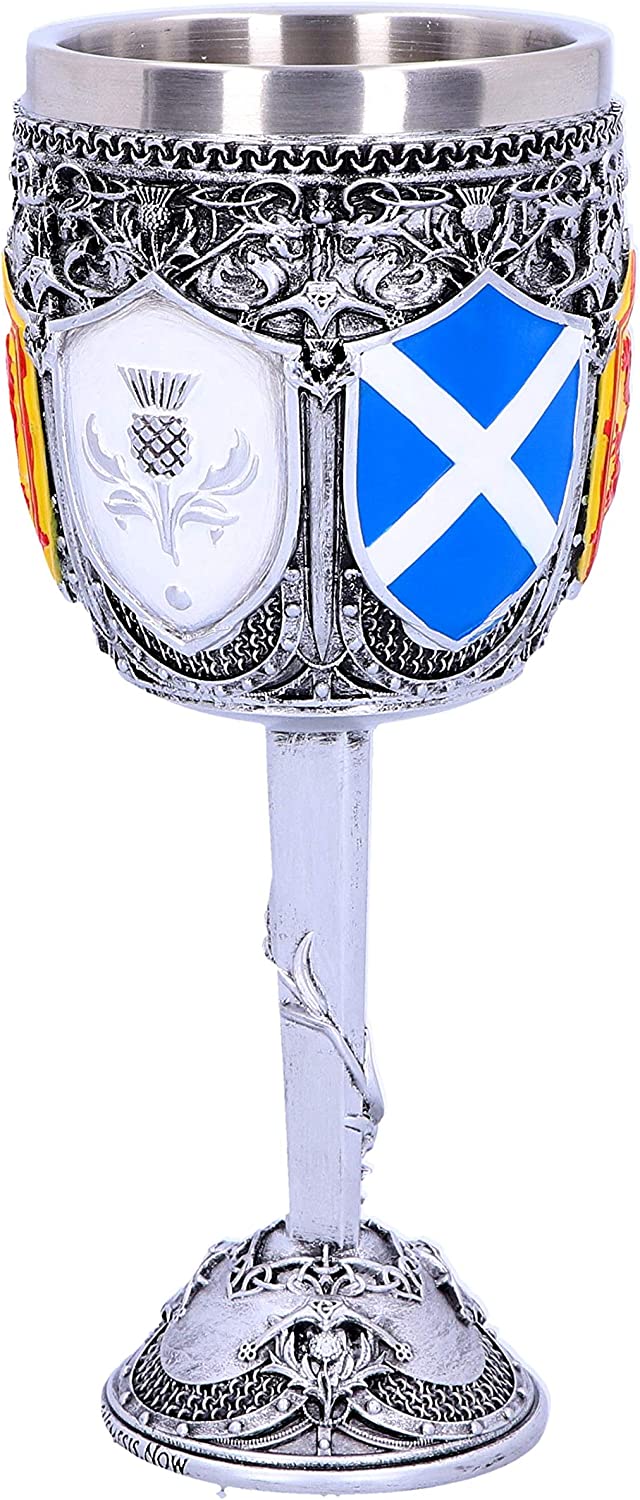 Nemesis Now Goblet of The Brave Scottish Shield Chalice - Resin with Stainless Steel Insert 3