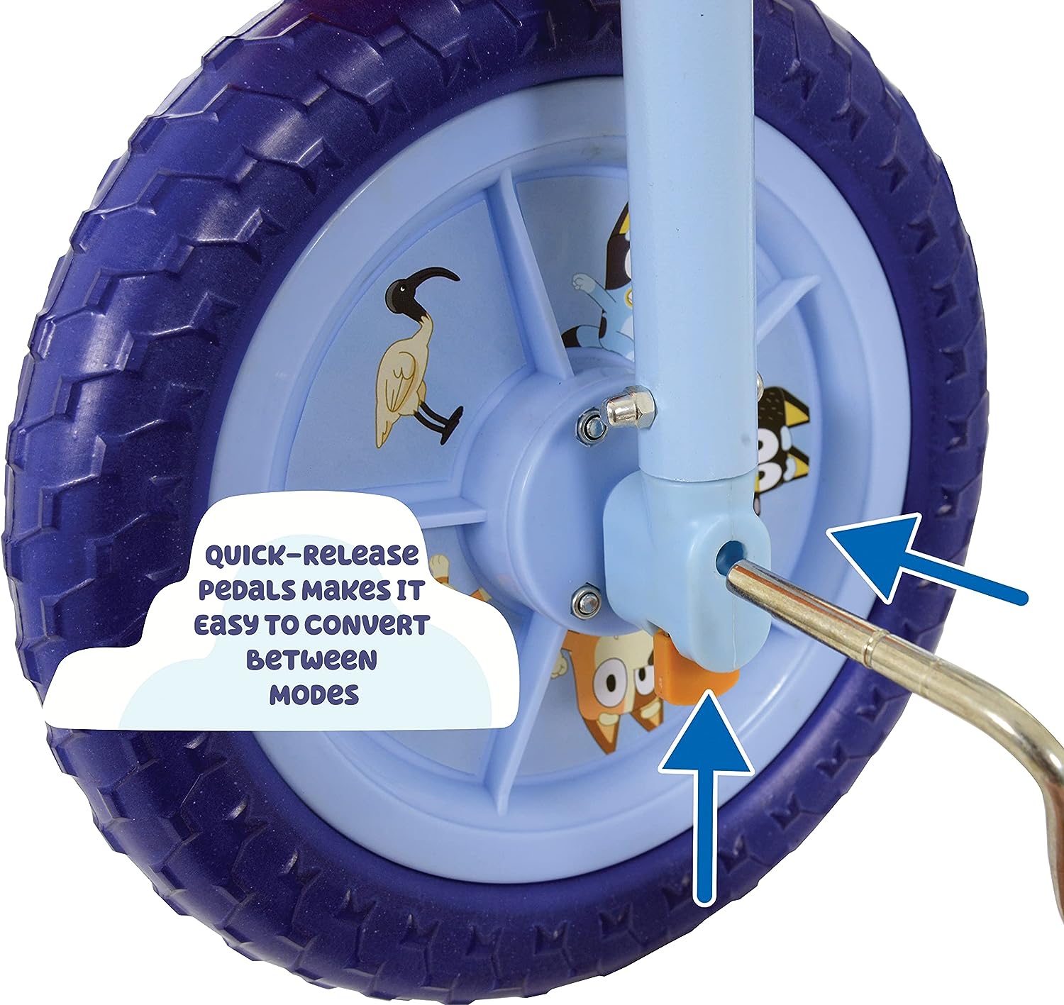 Bluey 2in1 10" Training Bike - Convertible Balance & Pedal Bike for Kids 7