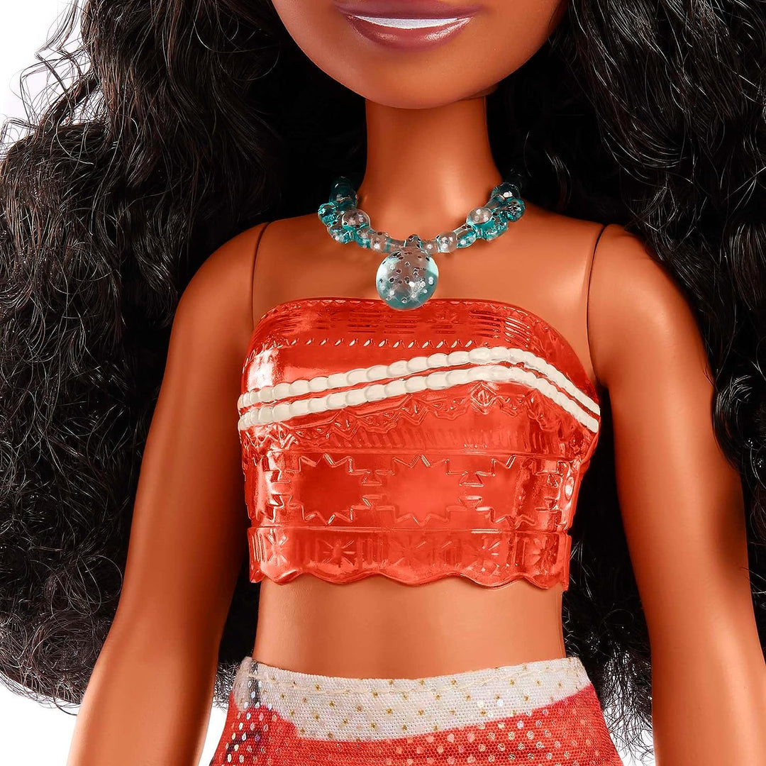 Disney Princess Toys, bewegliche Modepuppe Moana mit glitzernder Kleidung und Zubehör