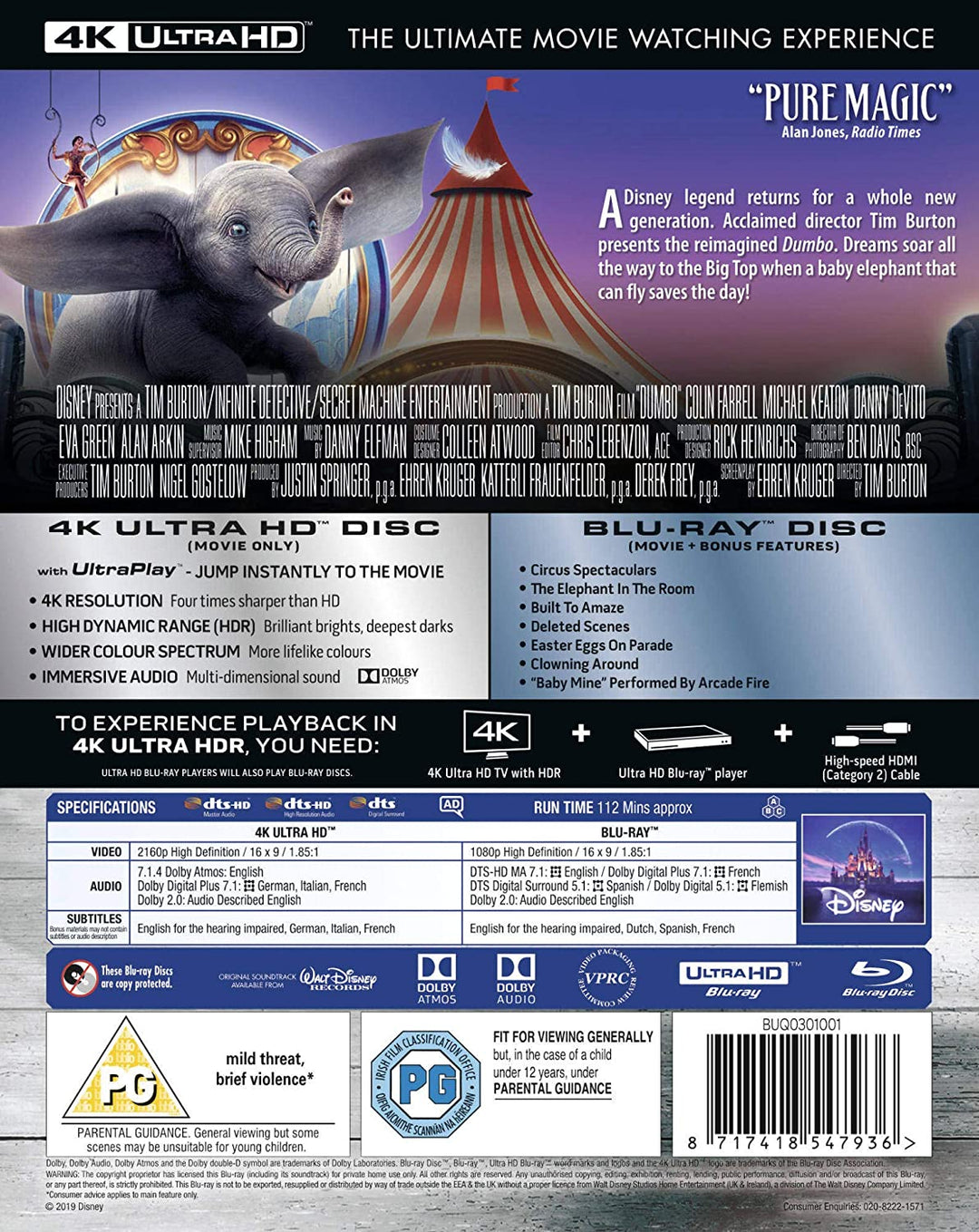 Disneys Dumbo – Fantasy/Familie [Blu-Ray]