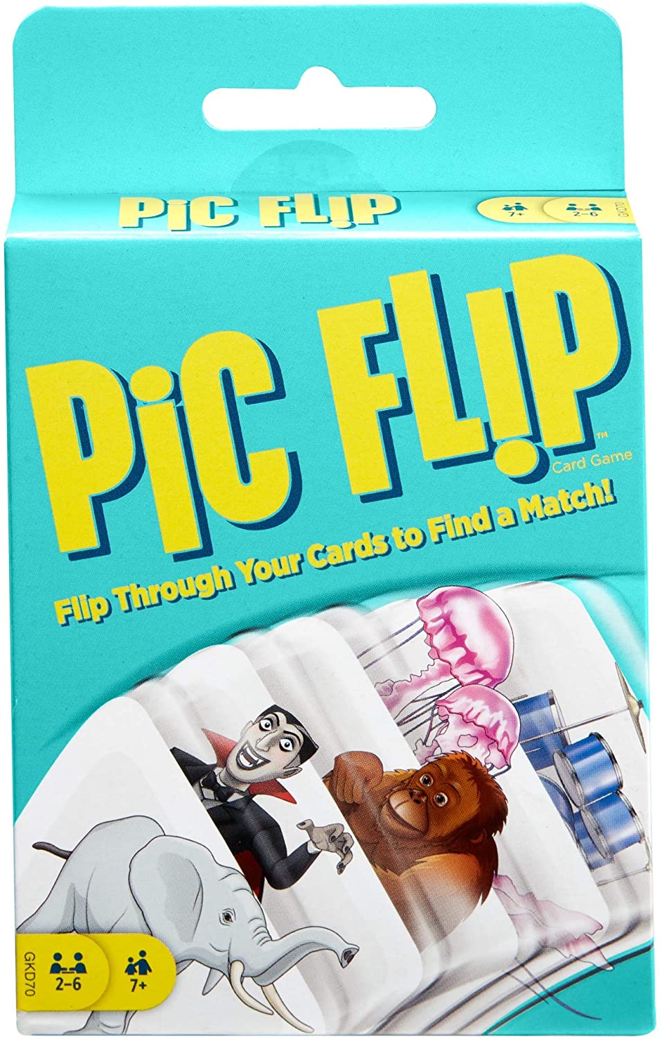 Mattel Games Pic Flip Kartenspiel für Kinder ab 7 Jahren GKD70