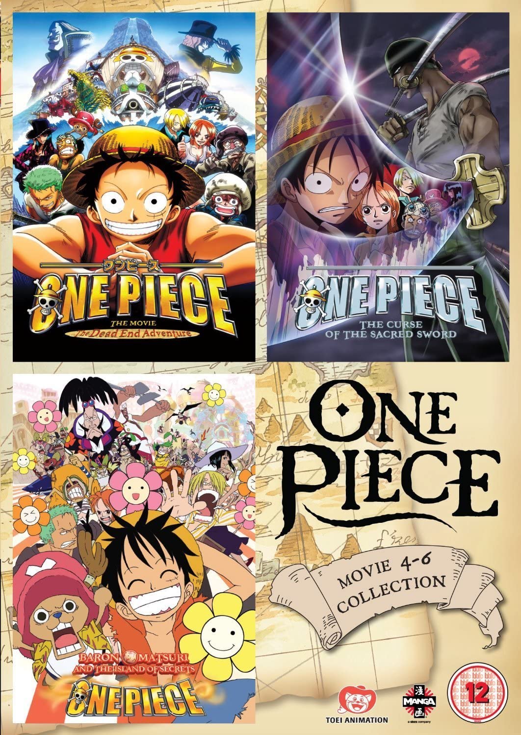 One Piece: Movie Collection 2 (Movies 4-6) - DVD