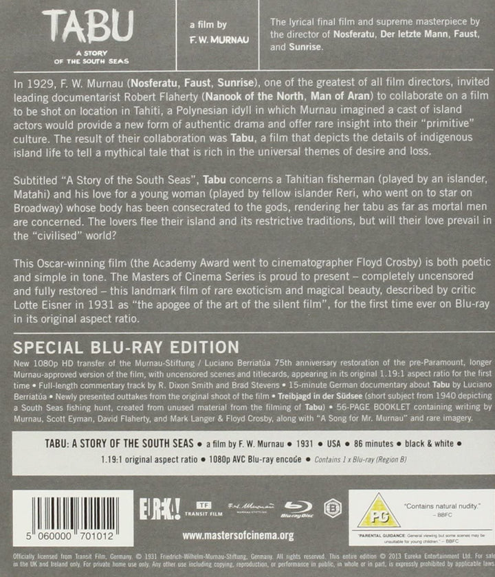 Tabu: Eine Geschichte der Südsee (Masters of Cinema) – [Blu-ray]