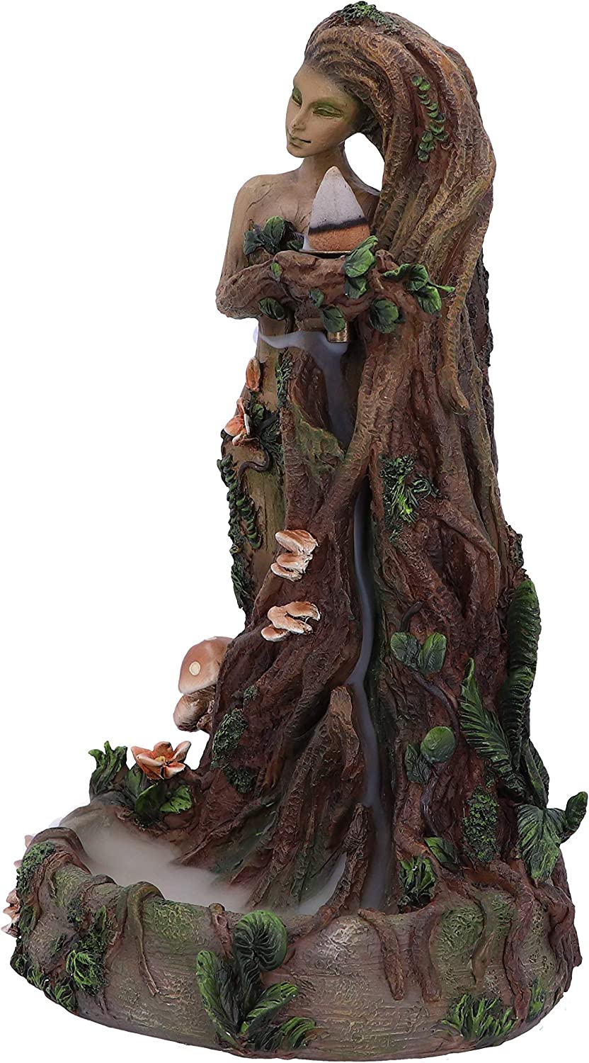Lady Earth Female Tree Spirit Natürlicher Rückfluss-Räuchergefäß