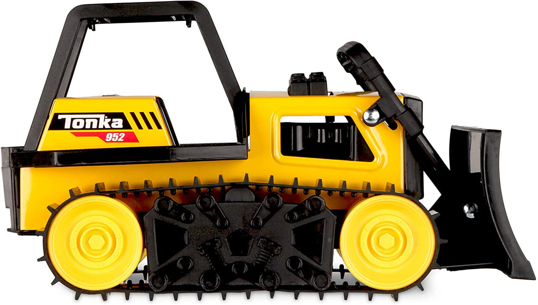 Tonka 6027 Classic Bulldozer aus Stahl, Bulldozer-LKW-Spielzeug für Kinder, Kinder-Konstruktionsspielzeug für Jungen und Mädchen, Fahrzeugspielzeug für kreatives Spielen, Spielzeug-LKWs für Kinder ab 3 Jahren