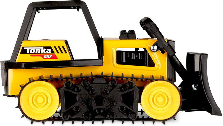 Tonka 6027 Classic Bulldozer aus Stahl, Bulldozer-LKW-Spielzeug für Kinder, Kinder-Konstruktionsspielzeug für Jungen und Mädchen, Fahrzeugspielzeug für kreatives Spielen, Spielzeug-LKWs für Kinder ab 3 Jahren