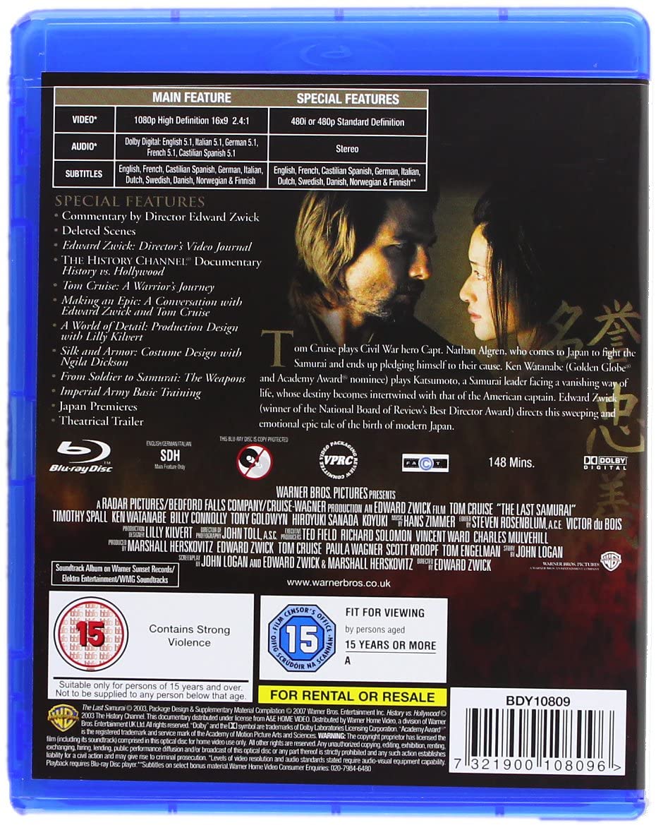 Der letzte Samurai [2003] [Region Free] – Action/Krieg [Blu-ray]