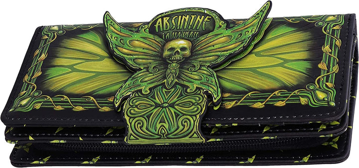 Nemesis Now Absinthe La Fee Verte Green Fairy geprägte Geldbörse, Polyurethan, 18,5