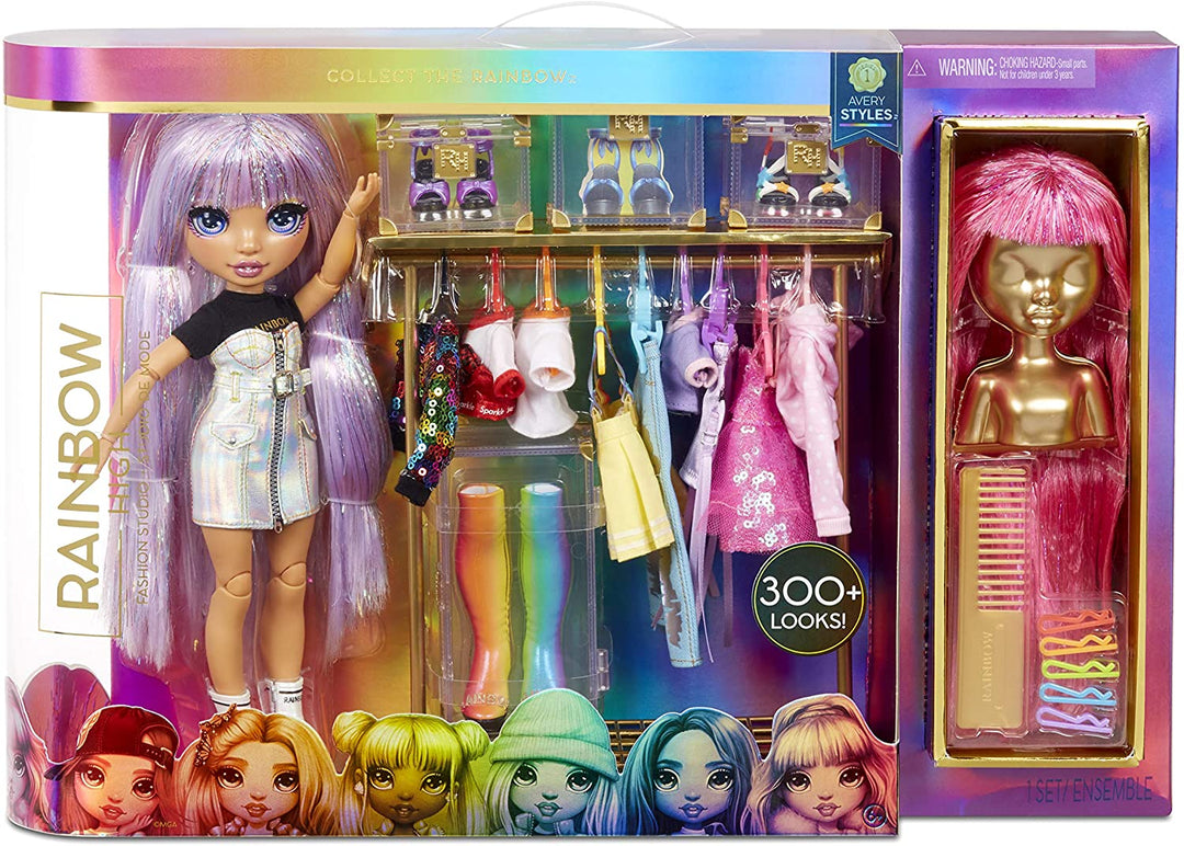 Rainbow High Fashion Studio – Exklusive Puppe mit Kleidung, Accessoires und 2 Spars