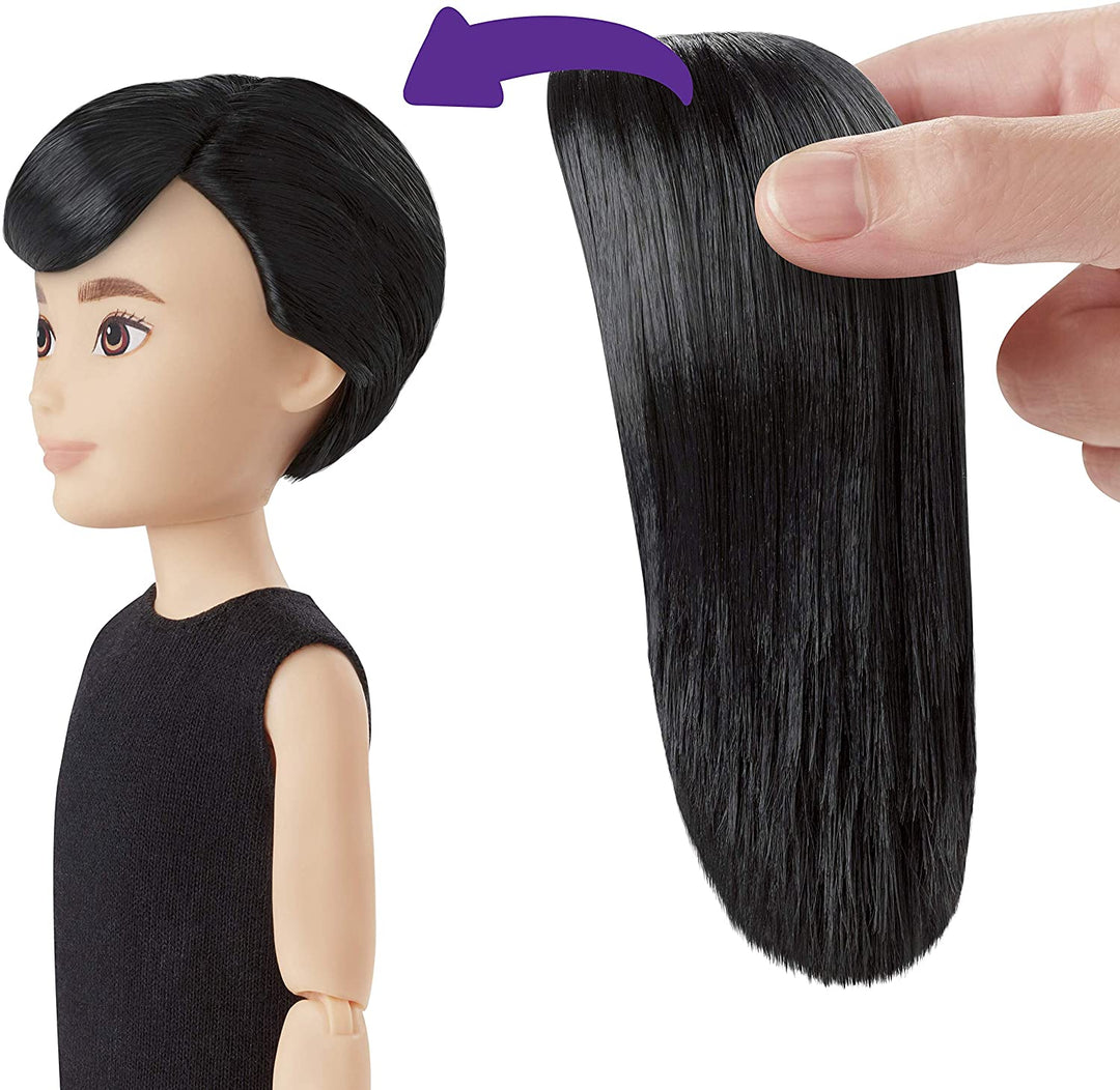 CREATABLE WORLD GGG54 Deluxe Character Kit - Schwarzes glattes Haar