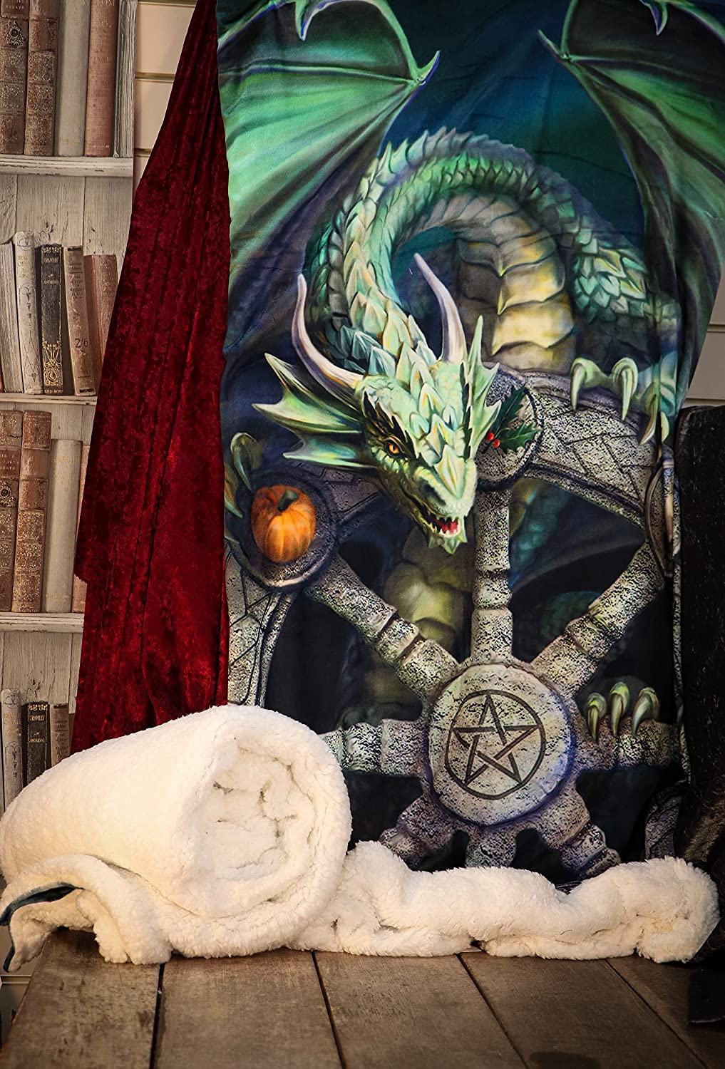 Nemesis Now Year of The Magical Dragon Throw (AS), 160 cm, Grün