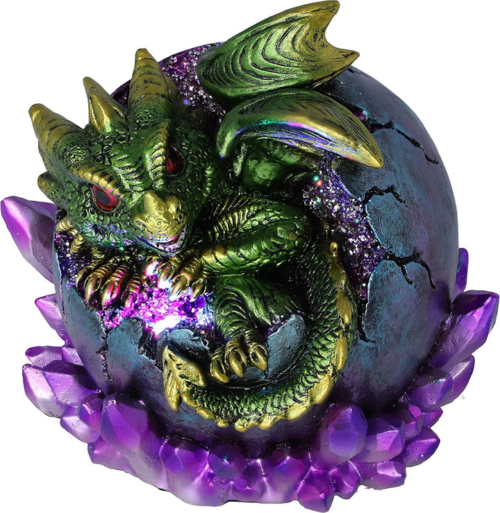 Nemesis Now Emerald Hatchling Glow Dragonling Green Dragonling Kristallfigur,